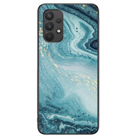 Leuke Telefoonhoesjes Samsung Galaxy A32 4G hoesje - Marmer blauw