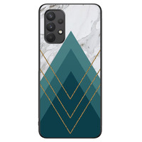 Leuke Telefoonhoesjes Samsung Galaxy A32 4G hoesje - Geometrisch blauw