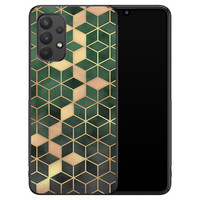 Leuke Telefoonhoesjes Samsung Galaxy A32 4G hoesje - Green cubes