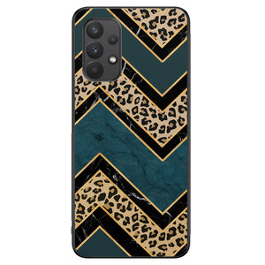 Leuke Telefoonhoesjes Samsung Galaxy A32 4G hoesje - Luipaard zigzag