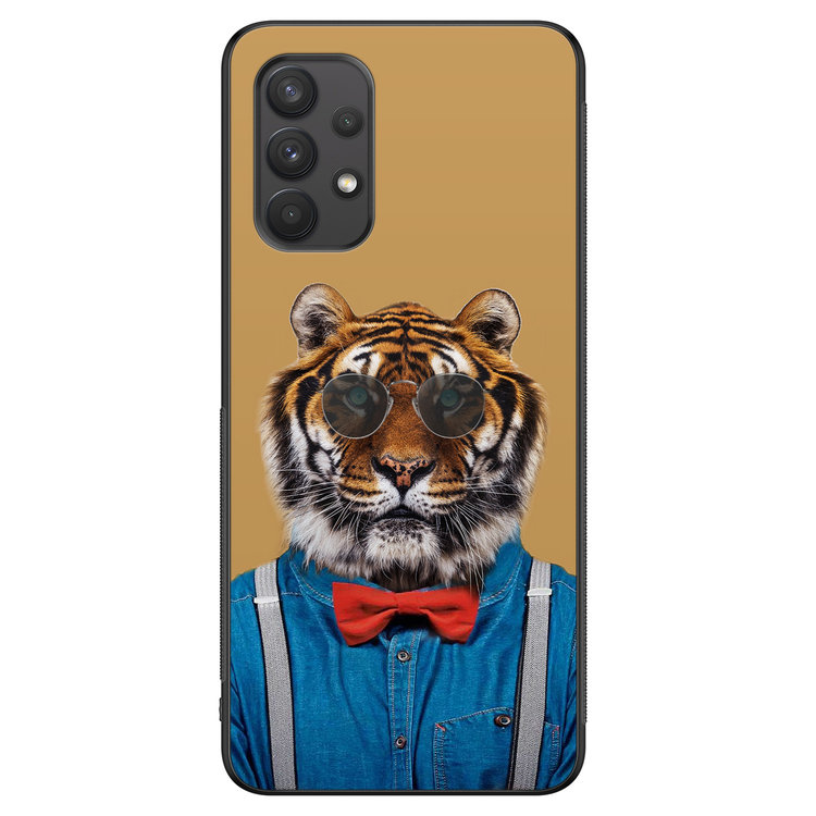 Leuke Telefoonhoesjes Samsung Galaxy A32 4G hoesje - Tijger hipster