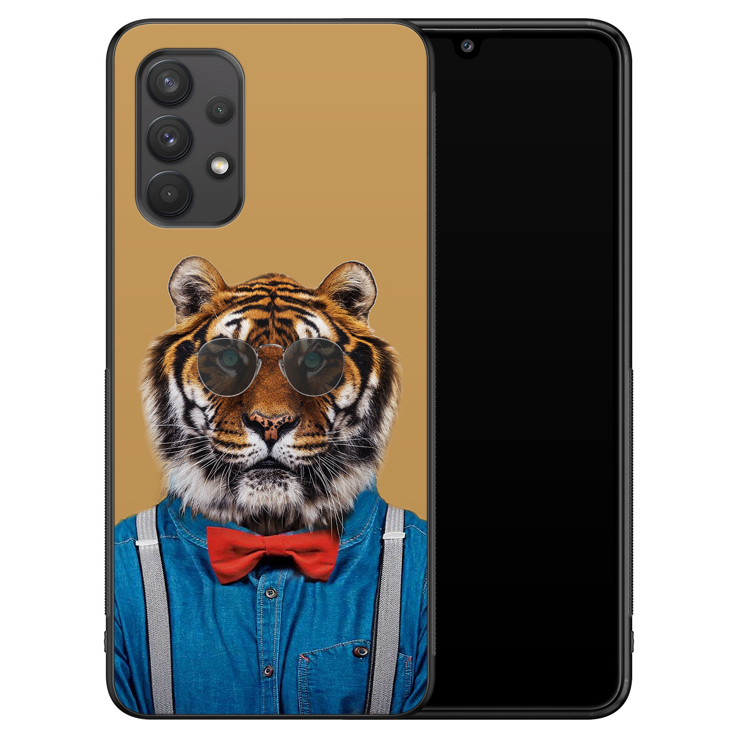 Leuke Telefoonhoesjes Samsung Galaxy A32 4G hoesje - Tijger hipster