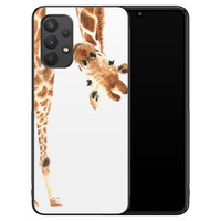 Leuke Telefoonhoesjes Samsung Galaxy A32 4G hoesje - Giraffe peekaboo