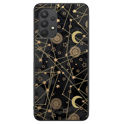 Leuke Telefoonhoesjes Samsung Galaxy A32 4G hoesje - Sun, moon, stars