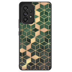 Leuke Telefoonhoesjes Samsung Galaxy A53 hoesje - Green cubes