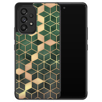 Leuke Telefoonhoesjes Samsung Galaxy A53 hoesje - Green cubes