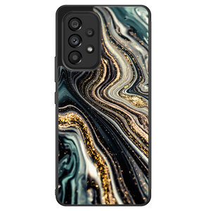 Leuke Telefoonhoesjes Samsung Galaxy A53 hoesje - Marmer swirl