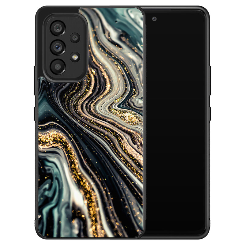 Leuke Telefoonhoesjes Samsung Galaxy A53 hoesje - Marmer swirl