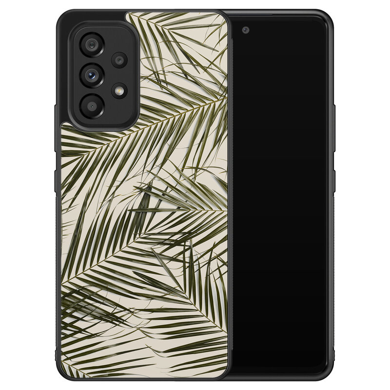 Leuke Telefoonhoesjes Samsung Galaxy A53 hoesje - Palm leaves