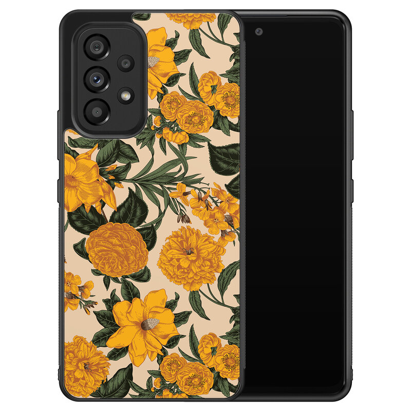 Leuke Telefoonhoesjes Samsung Galaxy A53 hoesje - Retro flowers