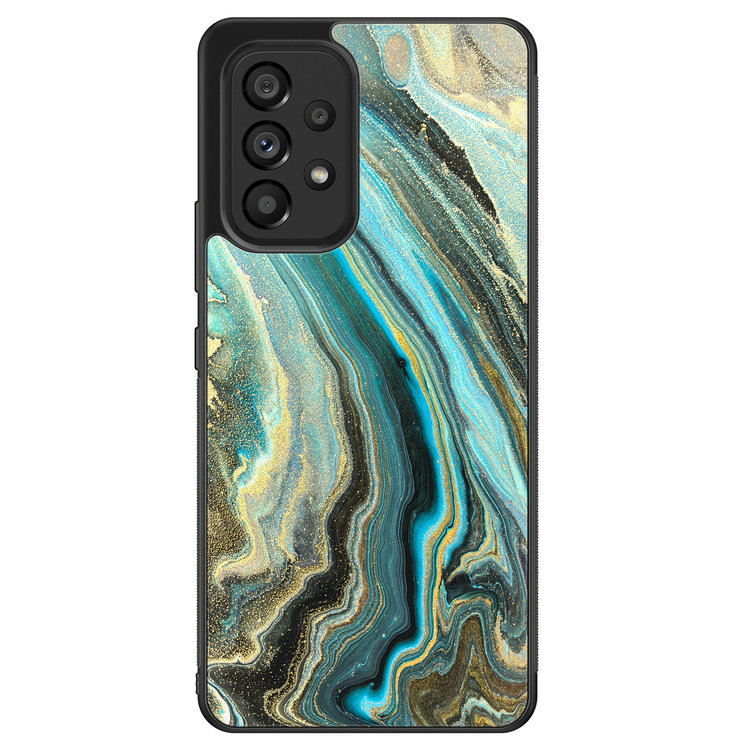 Leuke Telefoonhoesjes Samsung Galaxy A53 hoesje - Marmer mint