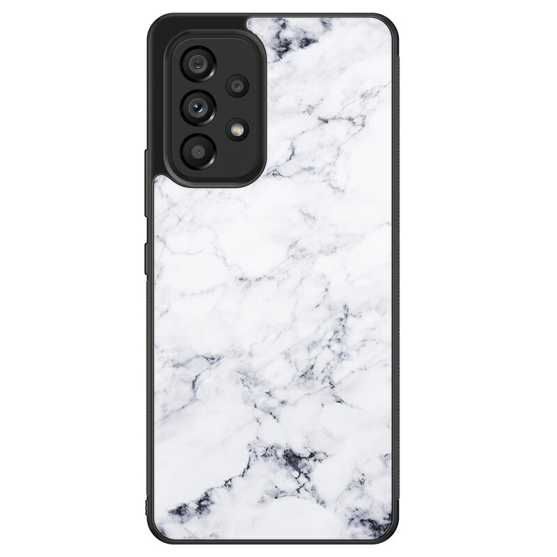 Leuke Telefoonhoesjes Samsung Galaxy A53 hoesje - Marmer grijs