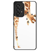 Leuke Telefoonhoesjes Samsung Galaxy A53 hoesje - Giraffe peekaboo