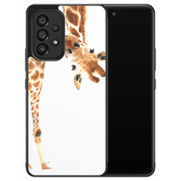 Leuke Telefoonhoesjes Samsung Galaxy A53 hoesje - Giraffe peekaboo