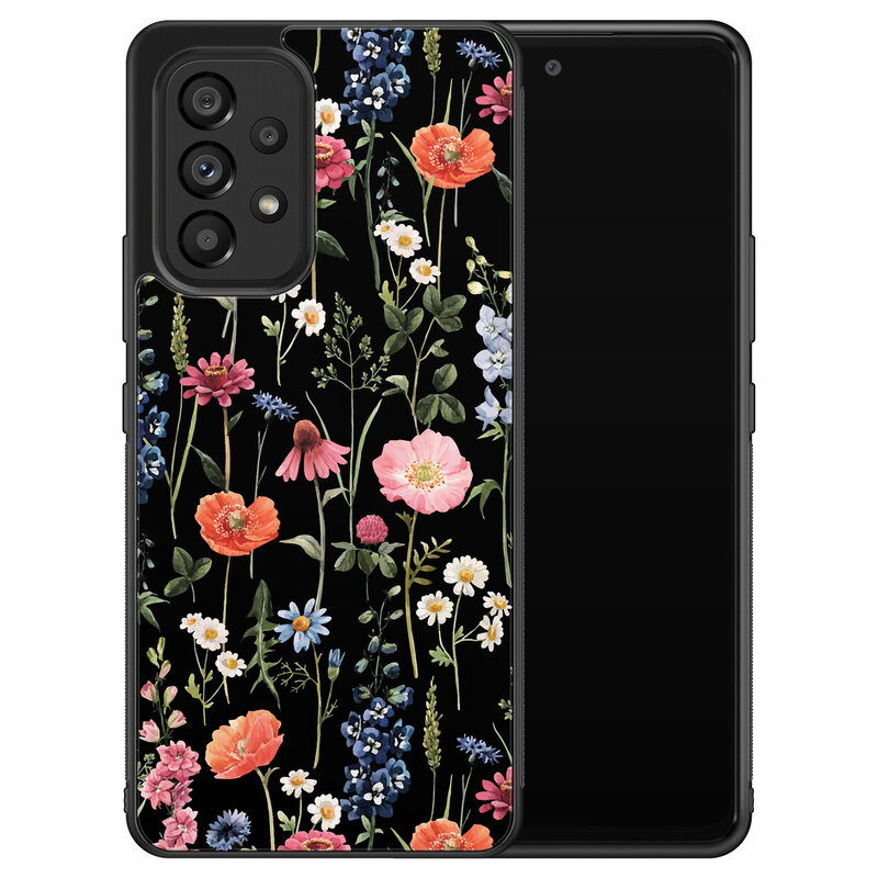 Leuke Telefoonhoesjes Samsung Galaxy A53 hoesje - Dark flowers