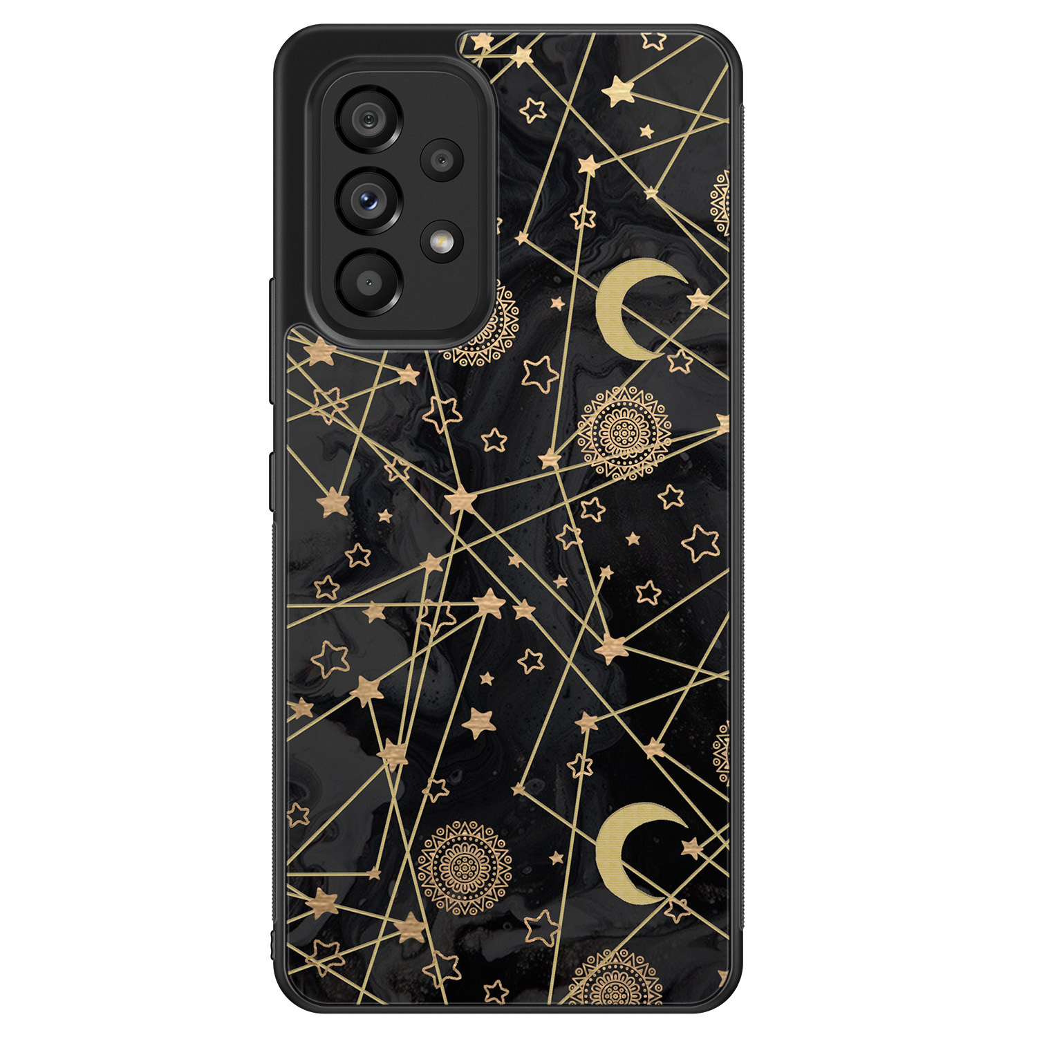 Leuke Telefoonhoesjes Samsung Galaxy A53 hoesje - Sun, moon, stars