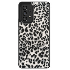 Leuke Telefoonhoesjes Samsung Galaxy A53 hoesje - Luipaard grijs