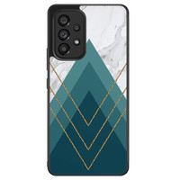 Leuke Telefoonhoesjes Samsung Galaxy A53 hoesje - Geometrisch blauw