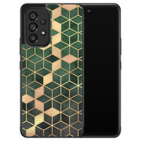 Leuke Telefoonhoesjes Samsung Galaxy A33 hoesje - Green cubes