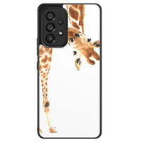 Leuke Telefoonhoesjes Samsung Galaxy A33 hoesje - Giraffe peekaboo