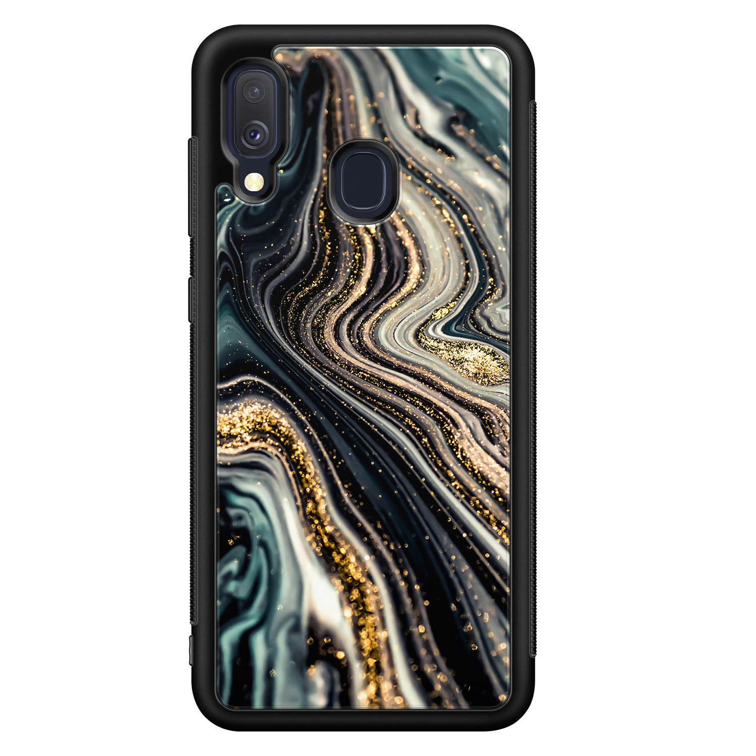 Leuke Telefoonhoesjes Samsung Galaxy A40 hoesje - Marmer swirl