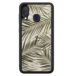 Leuke Telefoonhoesjes Samsung Galaxy A40 hoesje - Palm leaves