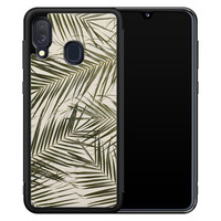 Leuke Telefoonhoesjes Samsung Galaxy A40 hoesje - Palm leaves