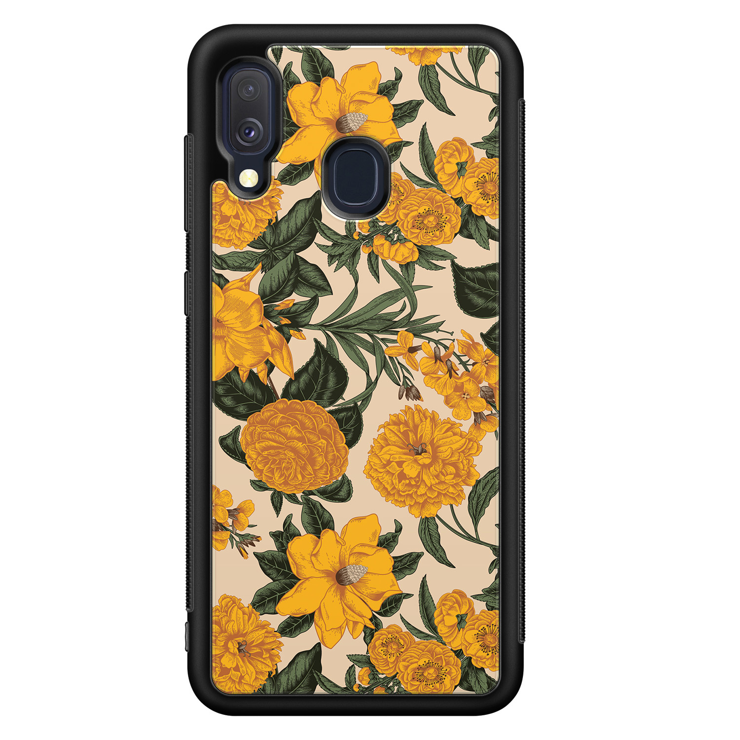 Leuke Telefoonhoesjes Samsung Galaxy A40 hoesje - Retro flowers