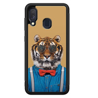 Leuke Telefoonhoesjes Samsung Galaxy A40 hoesje - Tijger hipster