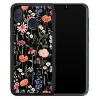 Leuke Telefoonhoesjes Samsung Galaxy A40 hoesje - Dark flowers