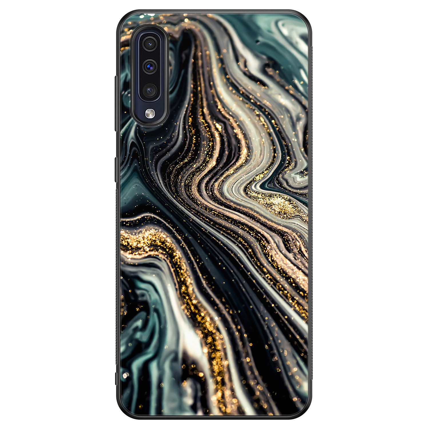 Leuke Telefoonhoesjes Samsung Galaxy A50 hoesje - Marmer swirl