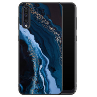 Leuke Telefoonhoesjes Samsung Galaxy A50 hoesje - Marmer kobaltblauw