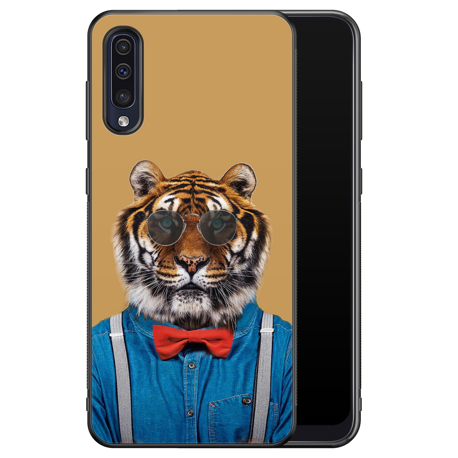 Leuke Telefoonhoesjes Samsung Galaxy A50 hoesje - Tijger hipster