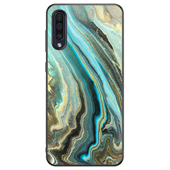 Leuke Telefoonhoesjes Samsung Galaxy A50 hoesje - Marmer mint