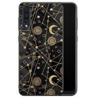 Leuke Telefoonhoesjes Samsung Galaxy A50 hoesje - Sun, moon, stars