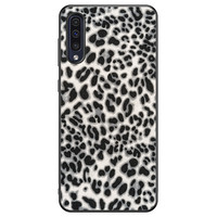 Leuke Telefoonhoesjes Samsung Galaxy A50 hoesje - Luipaard grijs