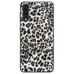 Leuke Telefoonhoesjes Samsung Galaxy A50 hoesje - Luipaard grijs