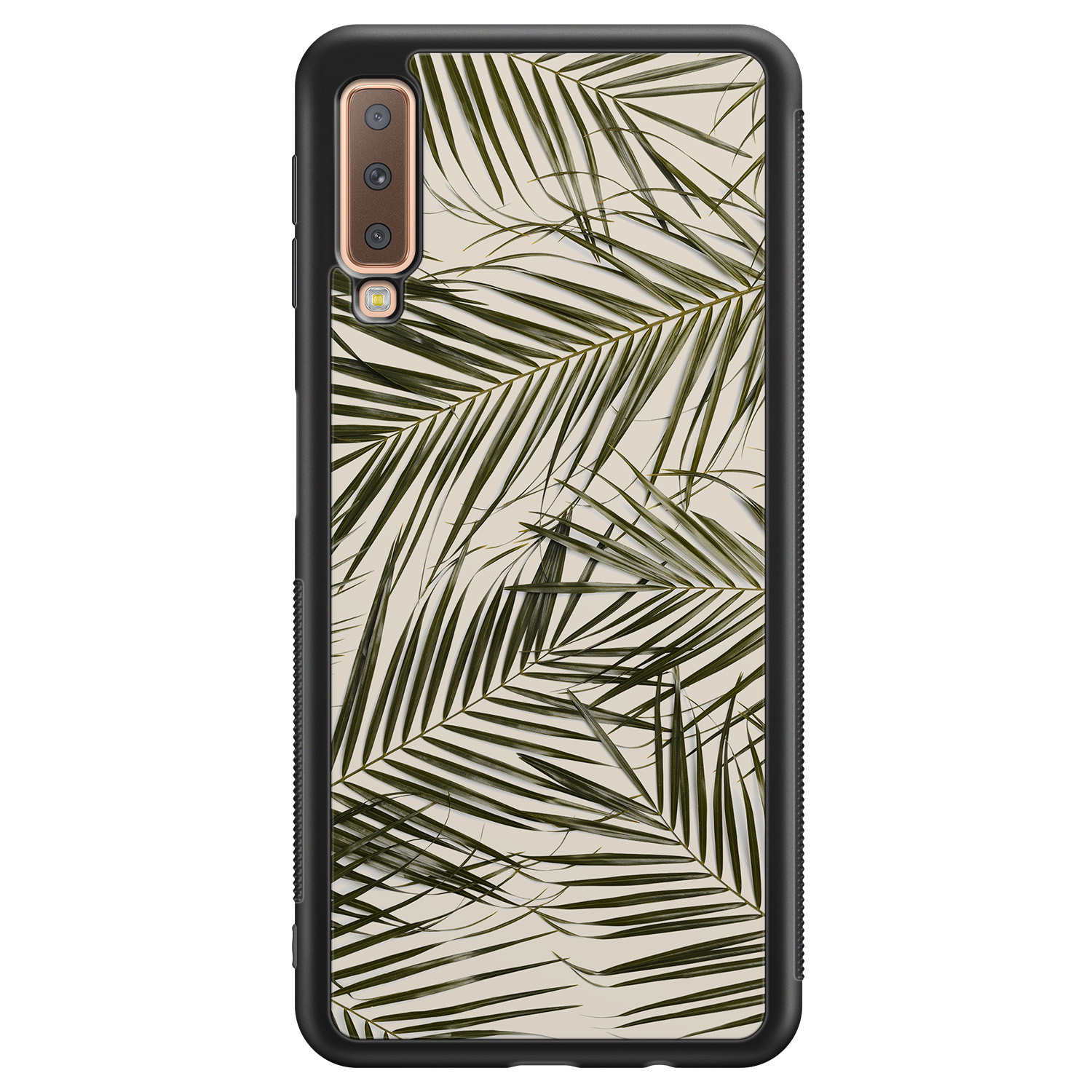 Leuke Telefoonhoesjes Samsung Galaxy A7 2018 hoesje - Palm leaves