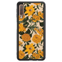 Leuke Telefoonhoesjes Samsung Galaxy A7 2018 hoesje - Retro flowers