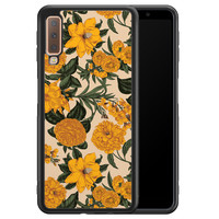 Leuke Telefoonhoesjes Samsung Galaxy A7 2018 hoesje - Retro flowers