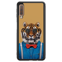 Leuke Telefoonhoesjes Samsung Galaxy A7 2018 hoesje - Tijger hipster