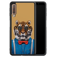 Leuke Telefoonhoesjes Samsung Galaxy A7 2018 hoesje - Tijger hipster