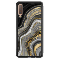 Leuke Telefoonhoesjes Samsung Galaxy A7 2018 hoesje - Golden agate