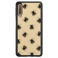 Leuke Telefoonhoesjes Samsung Galaxy A7 2018 hoesje - Bee happy