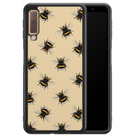 Leuke Telefoonhoesjes Samsung Galaxy A7 2018 hoesje - Bee happy