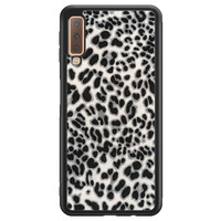 Leuke Telefoonhoesjes Samsung Galaxy A7 2018 hoesje - Luipaard grijs