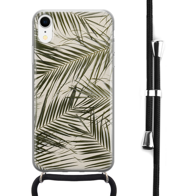 Leuke Telefoonhoesjes iPhone XR hoesje met koord - Leave me alone