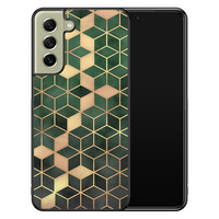 Leuke Telefoonhoesjes Samsung Galaxy S21 FE hoesje - Green cubes