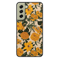 Leuke Telefoonhoesjes Samsung Galaxy S21 FE hoesje - Retro flowers