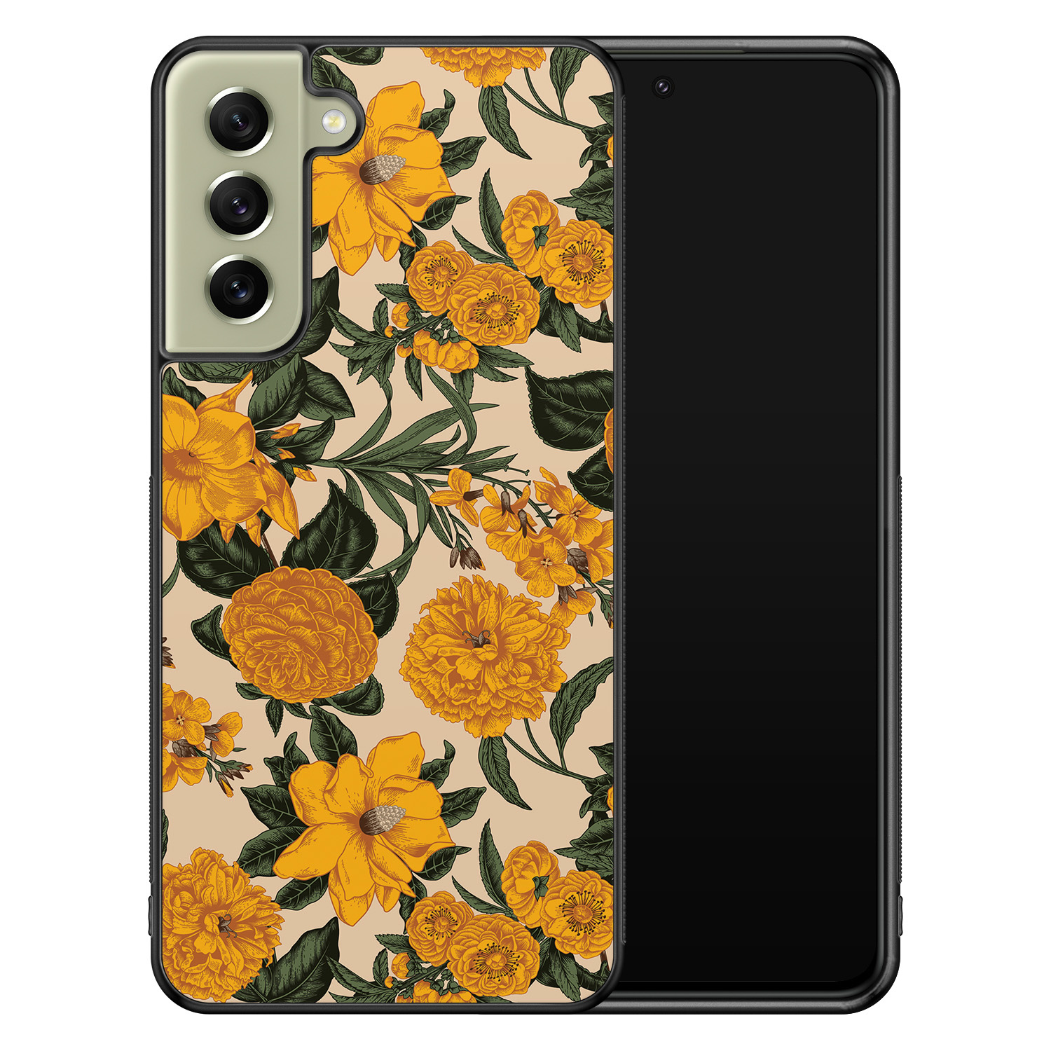 Leuke Telefoonhoesjes Samsung Galaxy S21 FE hoesje - Retro flowers